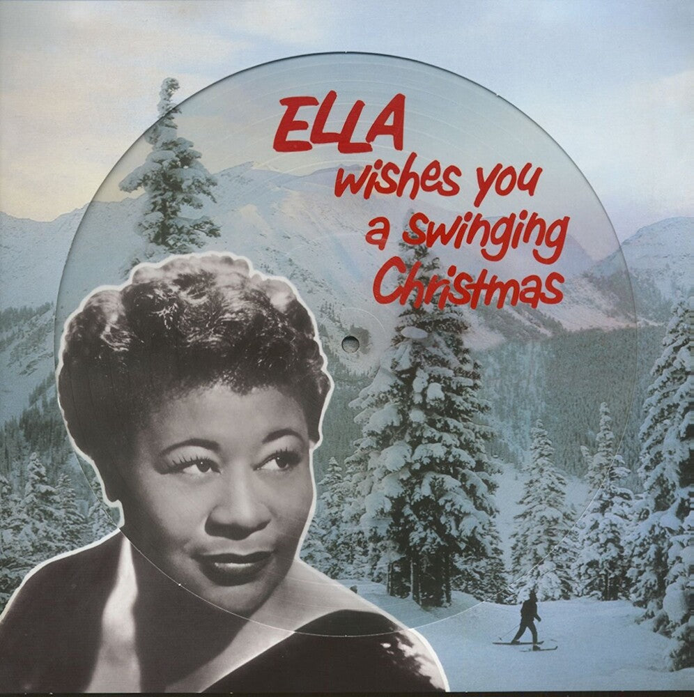 the album cover for Ella Fitzgerald - Ella Wishes You A Swinging Christmas