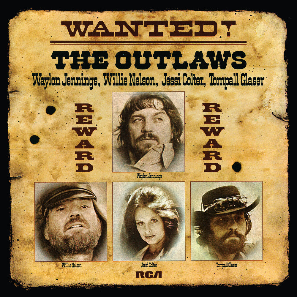 the album cover for Waylon Jennings / Nelson,Willie / Colter,Jessi - Wanted! The Outlaws [LP]