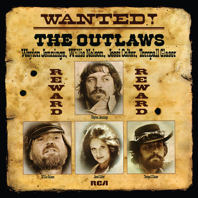 the album cover for Waylon Jennings / Nelson,Willie / Colter,Jessi - Wanted! The Outlaws [LP]
