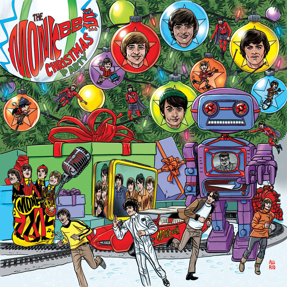 the album cover for The Monkees - Christmas Party [Indie Exclusive Limited Edition Red or Green LP]