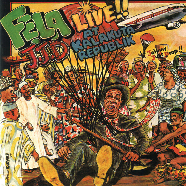 the album cover for Fela Kuti - J.j.d. (johnny Just Drop)