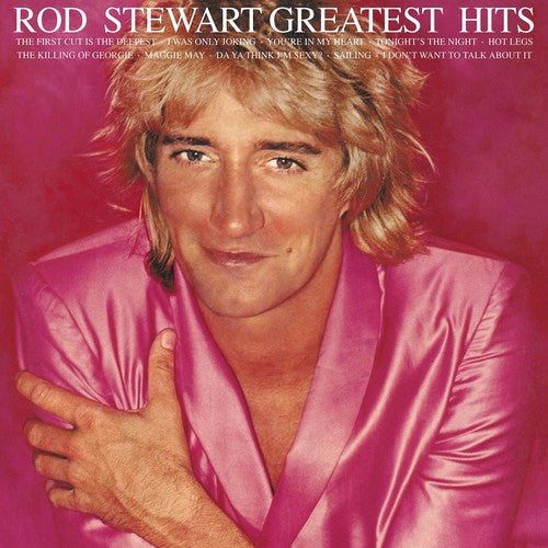 the album cover for Rod Stewart - Greatest Hits Vol.1 [Back To The 80's Exclusive Pink LP]