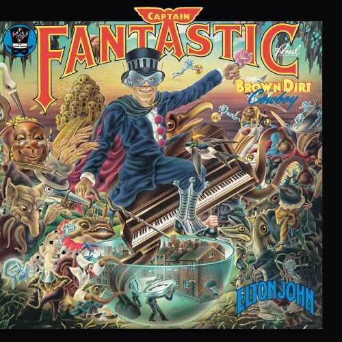 the album cover for Elton John - Captain Fantastic And The Brown Dirt Cowboy [LP]