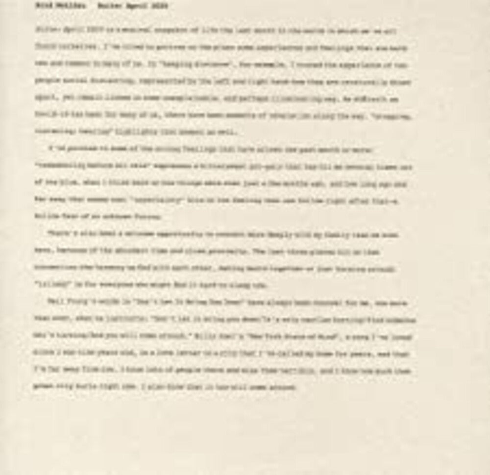 the album cover for Brad Mehldau - Suite: April 2020 [LP]