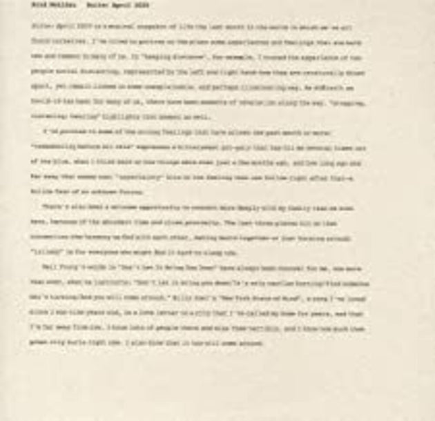 the album cover for Brad Mehldau - Suite: April 2020 [LP]