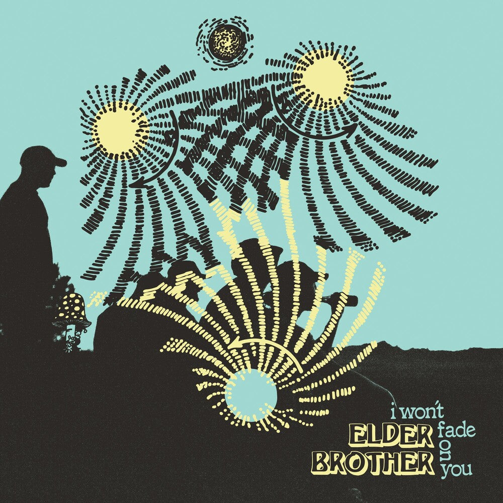 the album cover for Elder Brother - I Won't Fade On You [Indie Exclusive Limited Edition Electric Blue & Easter Yellow Pinwheel LP]