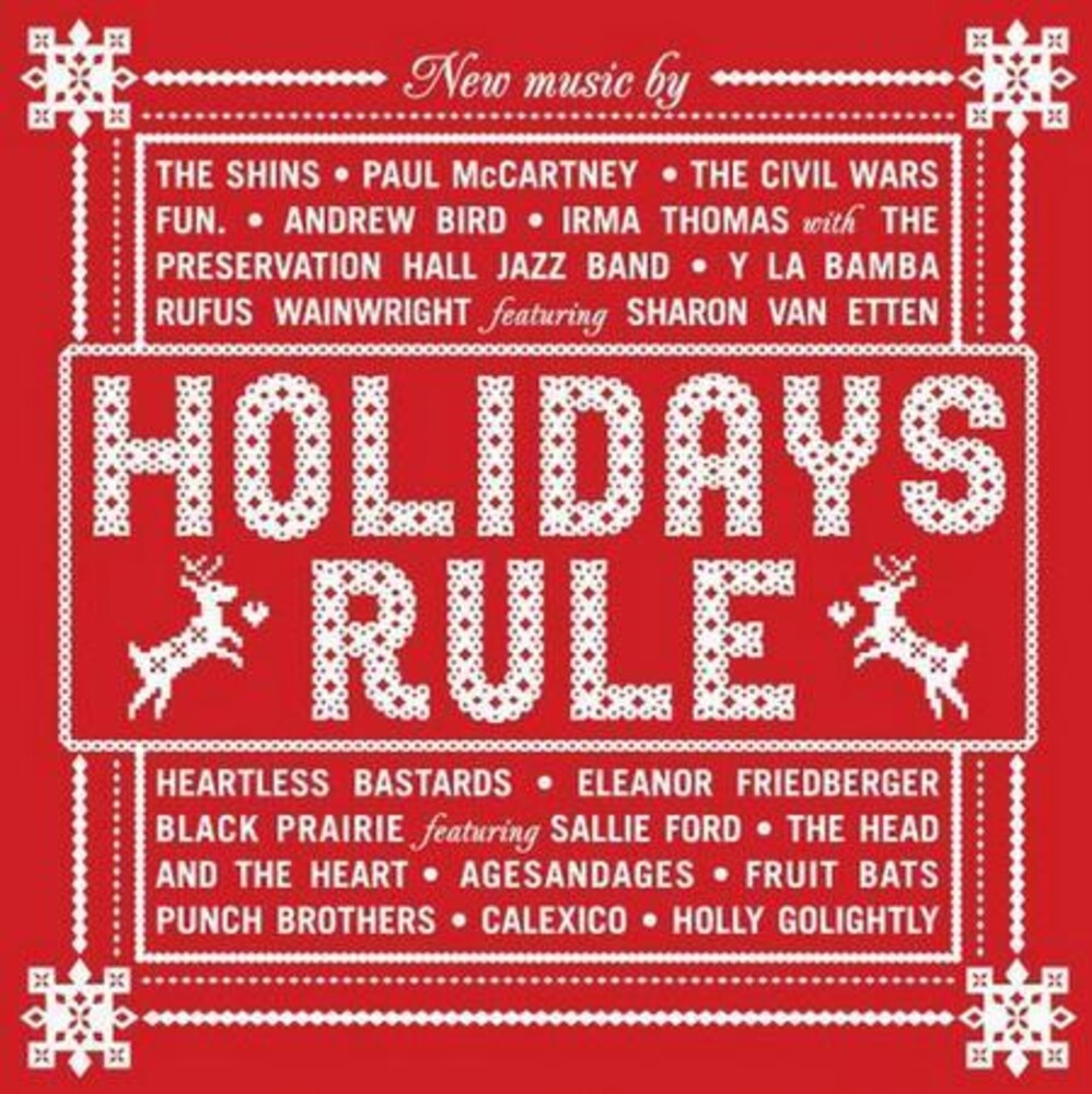 the album cover for Various Artists - Holidays Rule [Translucent Red 2LP]
