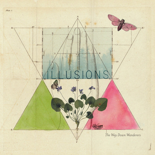the album cover for The Way Down Wanderers - Illusions [Indie Exclusive Limited Edition Magenta LP]