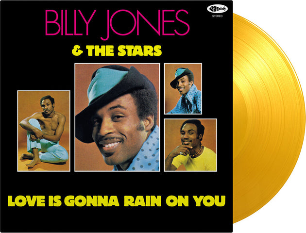 the album cover for Billy Jones & The Stars - Love Is Gonna Rain On You [Indie Exclusive] (Yellow Vinyl)