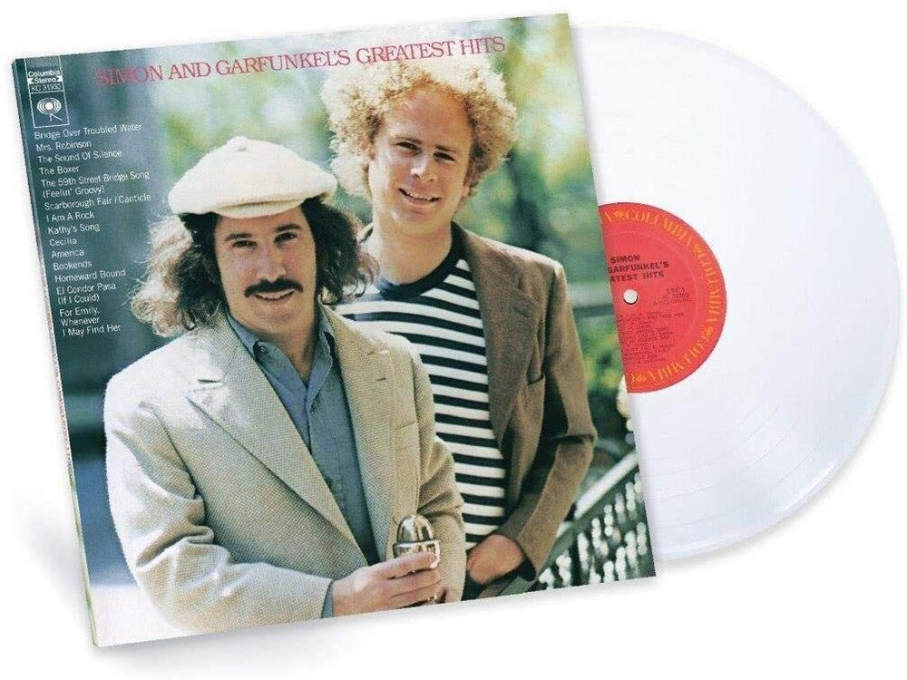 the album cover for Simon & Garfunkel - Greatest Hits (White Vinyl)