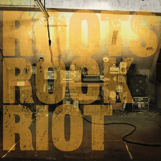 the album cover for Skindred - Roots Rock Riot [Indie Exclusive Limited Edition Transparent Orange LP]