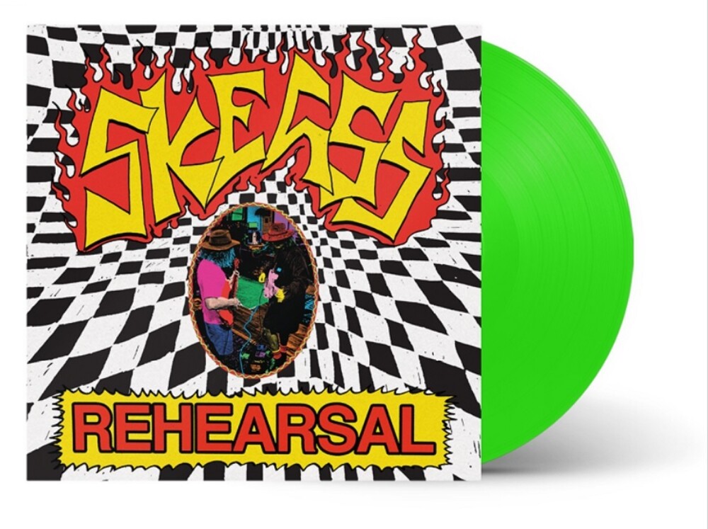 the album cover for Skegss - Rehearsal [Indie Exclusive Limited Edition Neon Green LP]