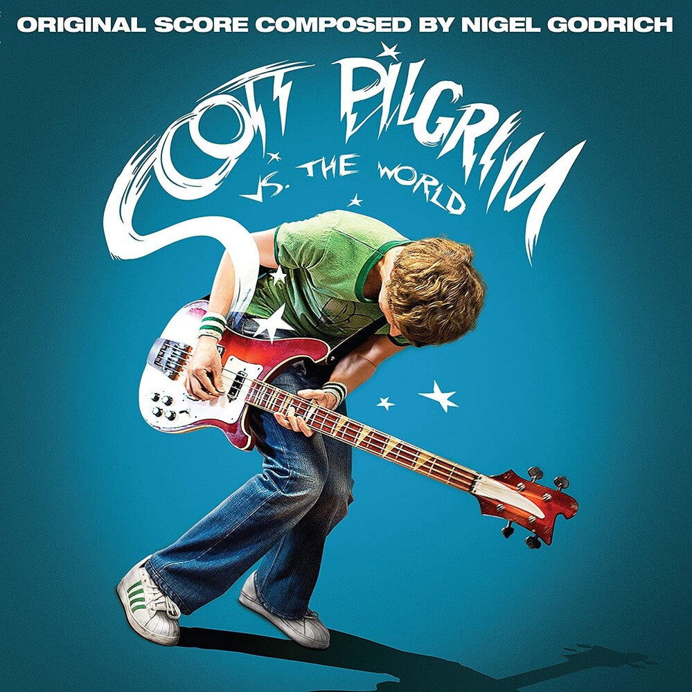 the album cover for Various Artists - Scott Pilgrim vs. The World (Original Motion Picture Score) [Teal Blue 2 LP]