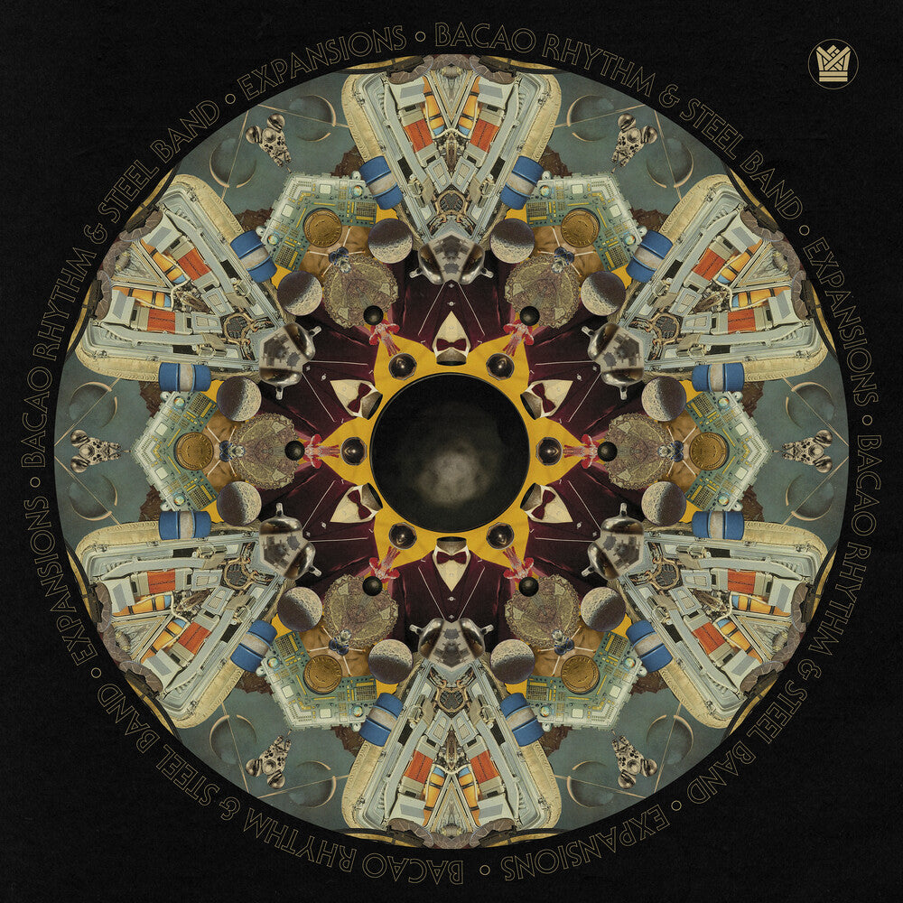 the album cover for Bacao Rhythm & Steel Band - Expansions [Indie Exclusive] (Deep Emerald Vinyl) [Colored Vinyl] [Indie Exclusive]