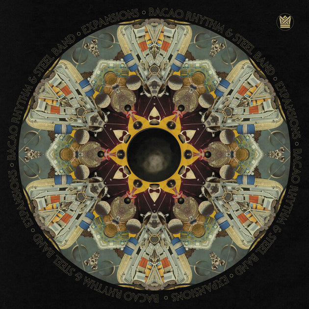 the album cover for Bacao Rhythm & Steel Band - Expansions [Indie Exclusive] (Deep Emerald Vinyl) [Colored Vinyl] [Indie Exclusive]