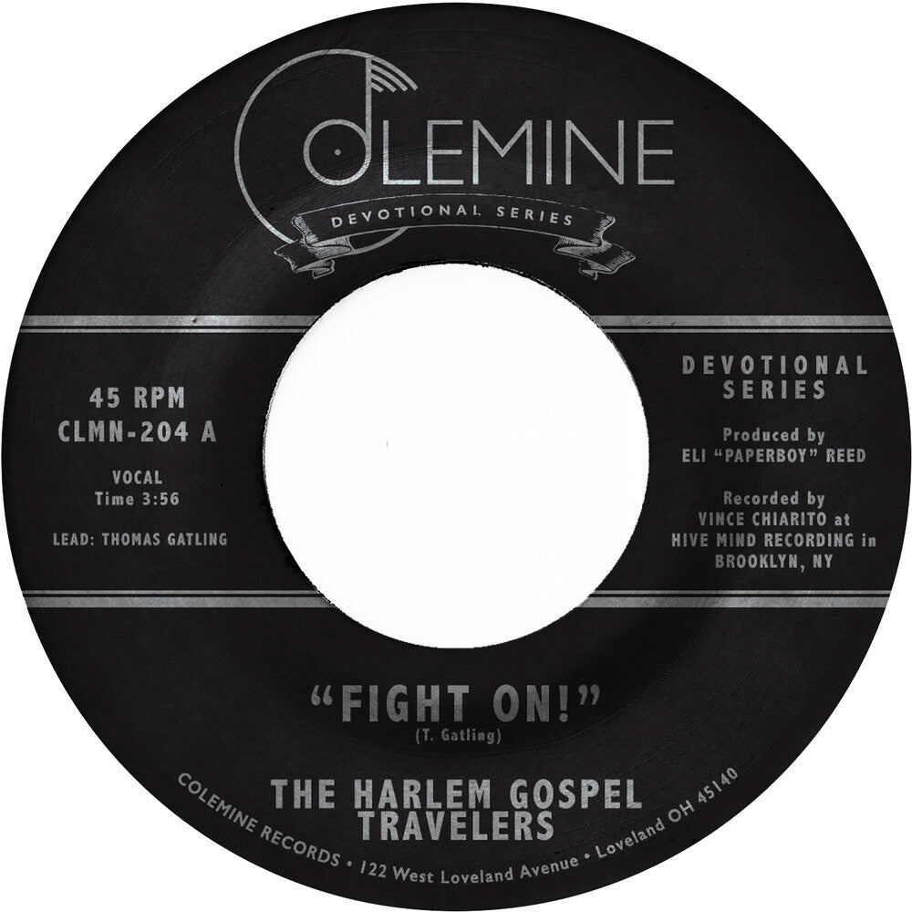 the album cover for The Harlem Gospel Travelers - Fight On! (Clear Vinyl) [Colored Vinyl] [Clear Vinyl]
