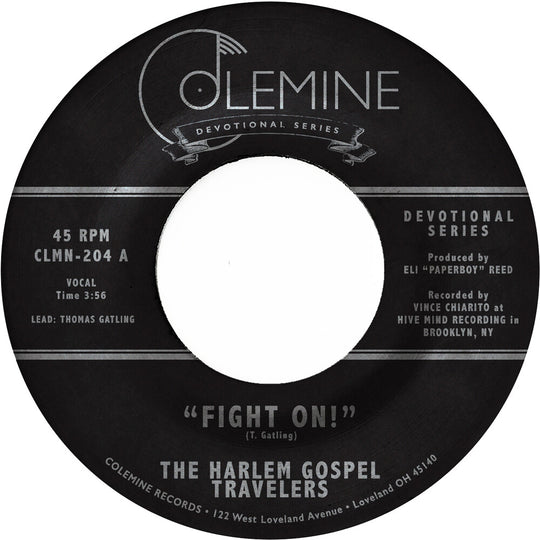 the album cover for The Harlem Gospel Travelers - Fight On! (Clear Vinyl) [Colored Vinyl] [Clear Vinyl]