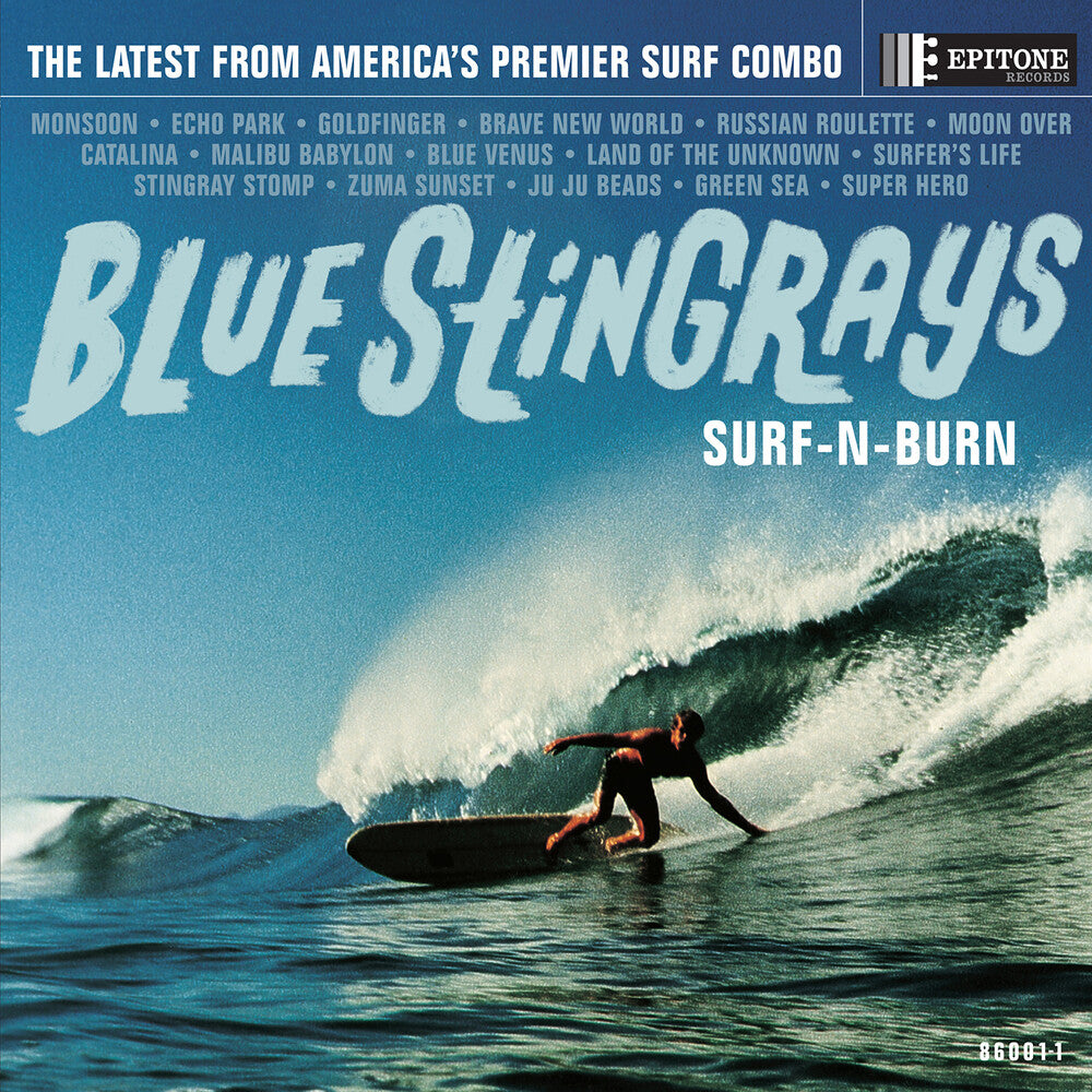 the album cover for Blue Stingrays - Surf-N-Burn [LP]