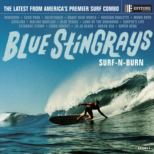the album cover for Blue Stingrays - Surf-N-Burn [LP]