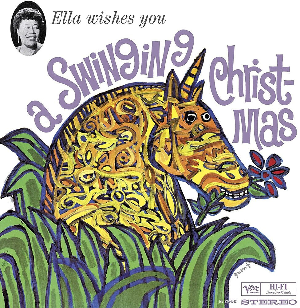 the album cover for Ella Fitzgerald - Ella Wishes You A Swinging Christmas (Verve Acoustic Sounds Series) [LP]