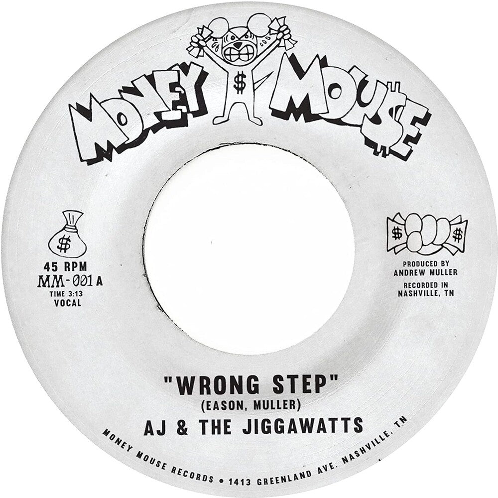the album cover for Aj & The Jiggawatts - Wrong Step B/W Karma Is A Bitch [Indie Exclusive] [Indie Exclusive]