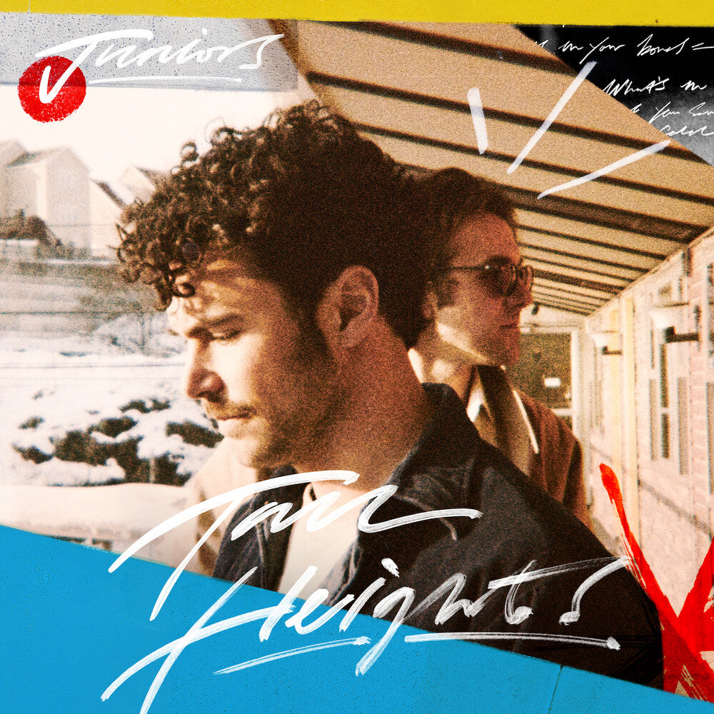 the album cover for Tall Heights - Juniors [Indie Exclusive] (Blue & White Swirl) (Blue) [Colored Vinyl]