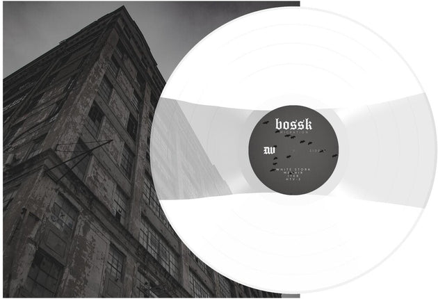 the album cover for Bossk - Migration [Indie Exclusive Limited Edition White w/Clear Stripe LP]