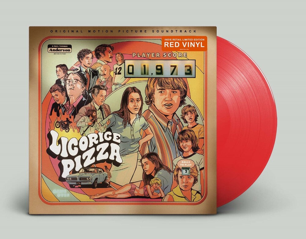 the album cover for Various Artists - Licorice Pizza (Original Motion Picture Soundtrack) [Indie Exclusive Limited Edition Red 2LP]