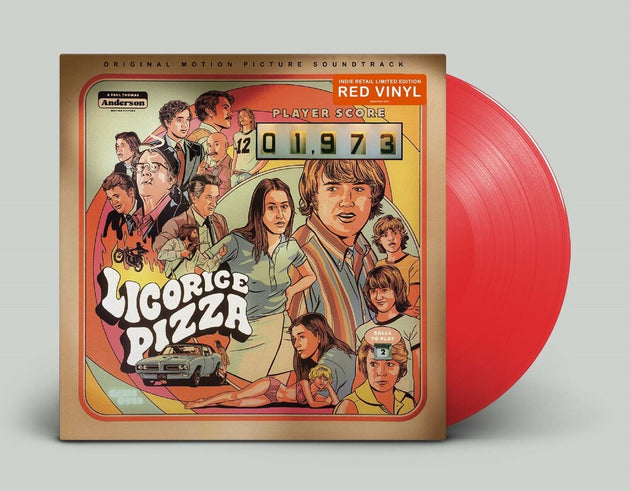 the album cover for Various Artists - Licorice Pizza (Original Motion Picture Soundtrack) [Indie Exclusive Limited Edition Red 2LP]