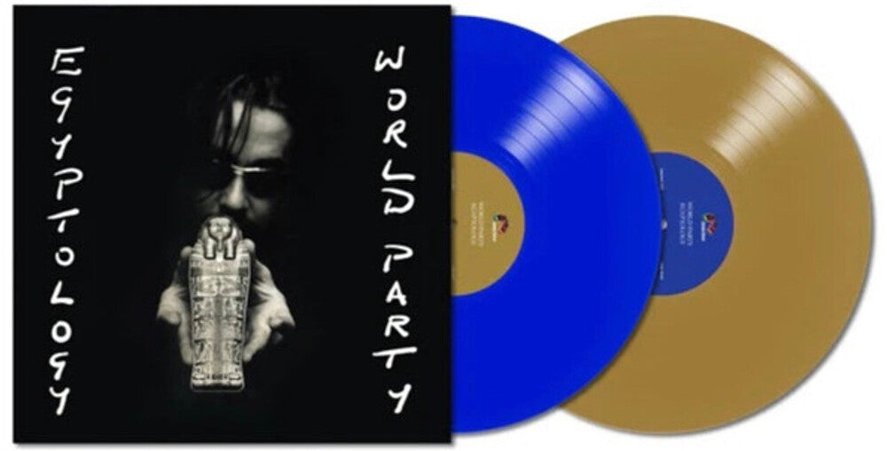 the album cover for World Party - Egyptology [RSD Essential Indie Colorway Egyptian Blue & Gold LP]