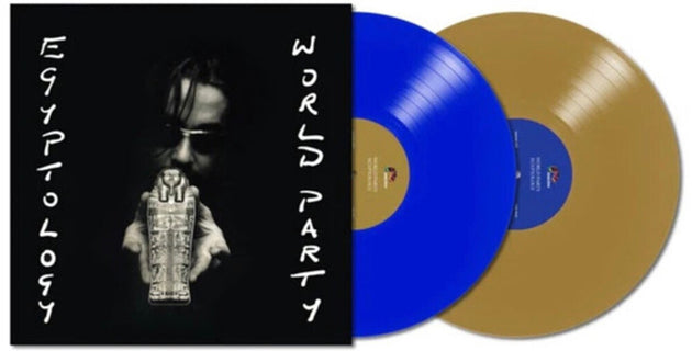 the album cover for World Party - Egyptology [RSD Essential Indie Colorway Egyptian Blue & Gold LP]