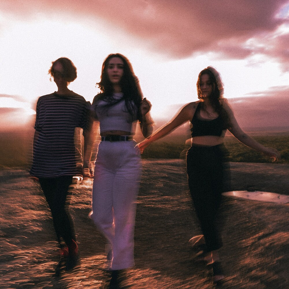 the album cover for Camp Cope - Running With The Hurricane [Neon Violet LP]