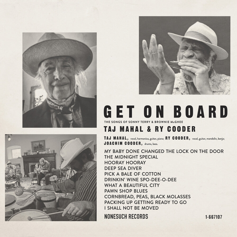 the album cover for Taj Mahal & Ry Cooder - Get On Board [LP]