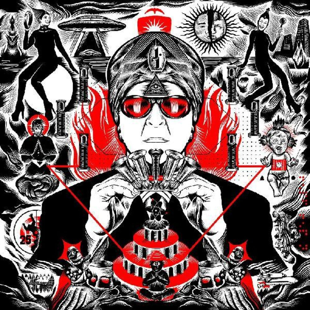 the album cover for Gerald Casale  V. - Aka Jihad Jerry & The Evildoers [Colored Vinyl] (Red)