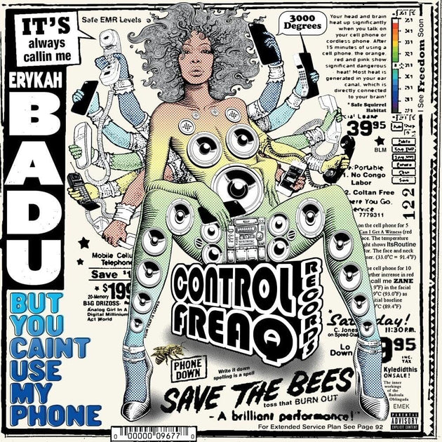 the album cover for Erykah Badu - But You Caint Use My Phone [Colored Vinyl] (Purp)