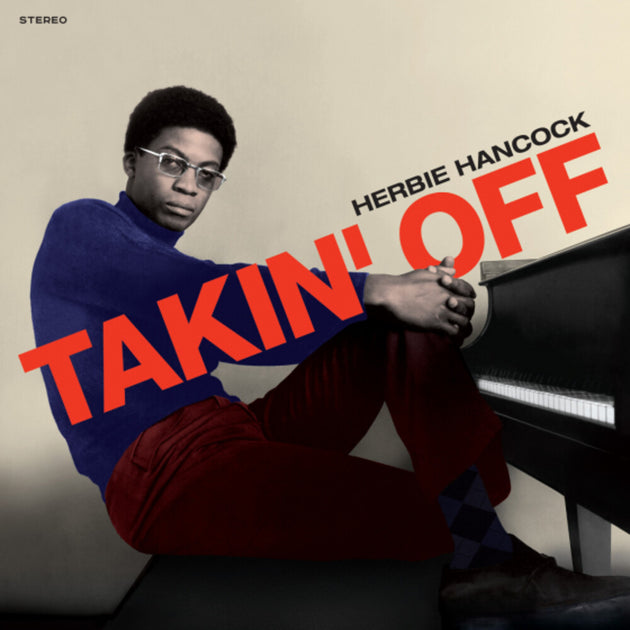 the album cover for Herbie Hancock - Takin Off - 180-Gram Red Colored Vinyl With Bonus Tracks