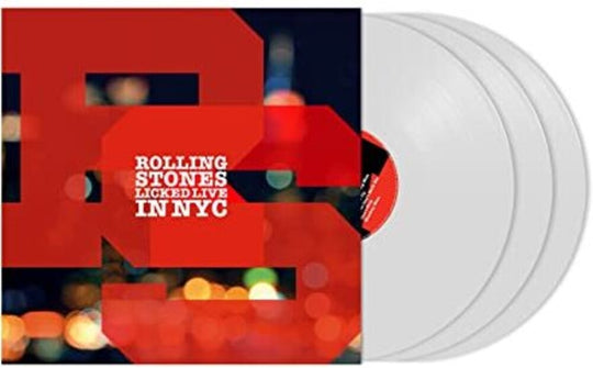the album cover for The Rolling Stones - Licked Live In NYC [Limited Edition White 3 LP]