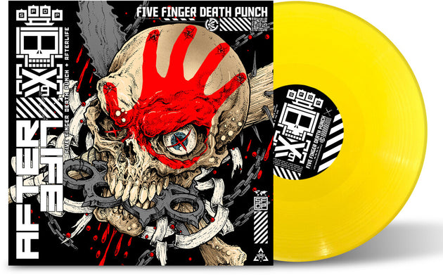 the album cover for Five Finger Death Punch - Afterlife [Indie Exclusive Limited Edition Opaque Yellow LP]