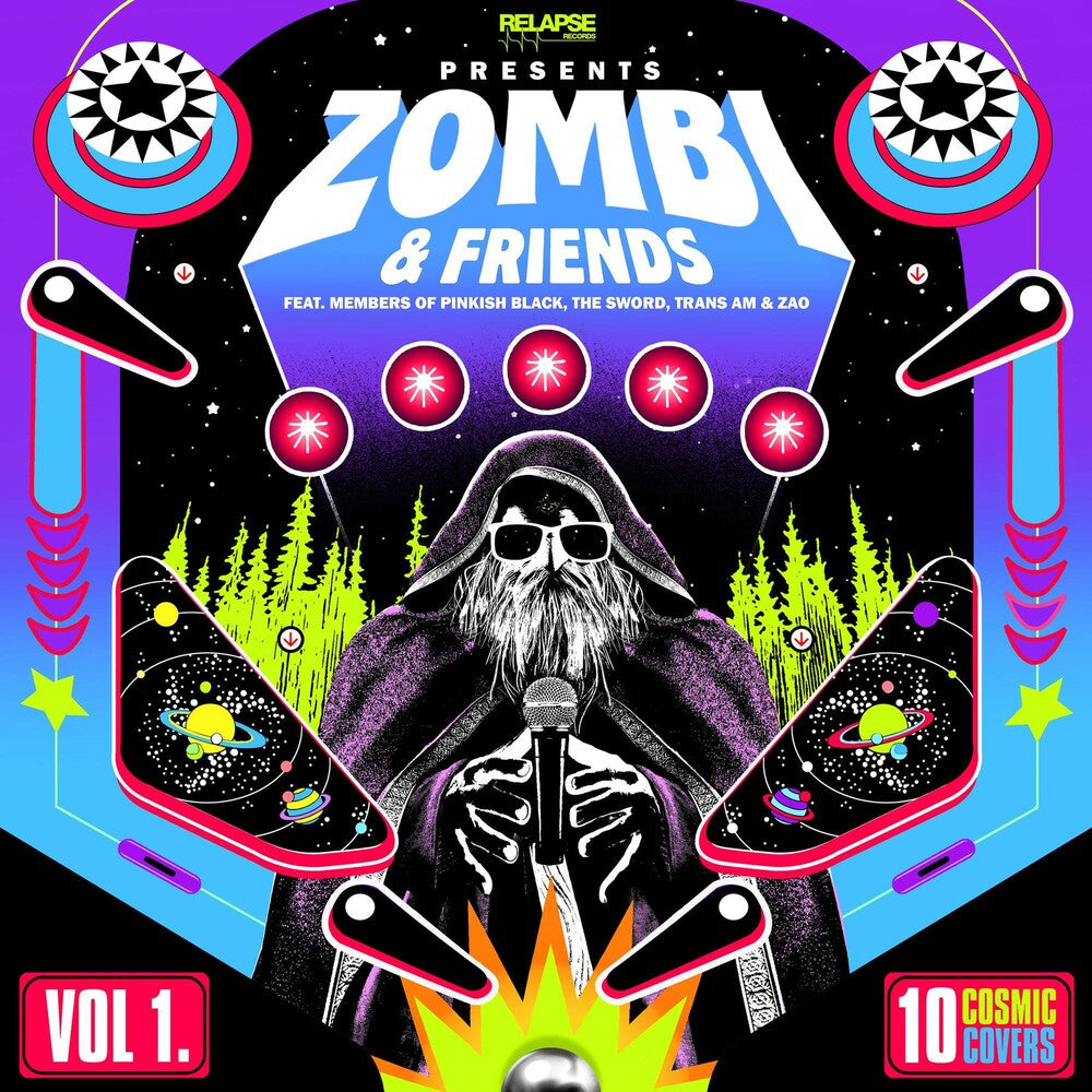 the album cover for Zombi - ZOMBI & Friends, Volume 1 [Indie Exclusive Limited Edition Neon Violet LP]