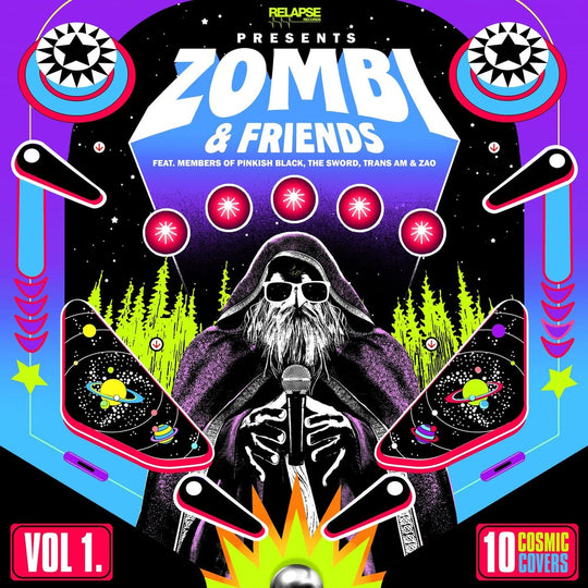 the album cover for Zombi - ZOMBI & Friends, Volume 1 [Indie Exclusive Limited Edition Neon Violet LP]