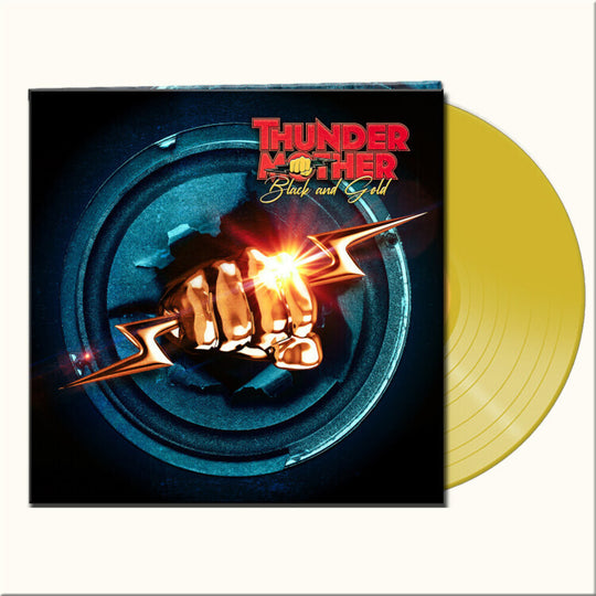 the album cover for Thundermother - Black & Gold [Indie Exclusive] - Clear Yellow [Colored Vinyl] [Clear Vinyl]