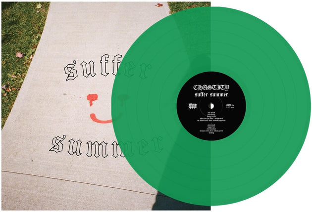 the album cover for Chastity - Suffer Summer [Indie Exclusive Limited Edition Transparent Green LP]