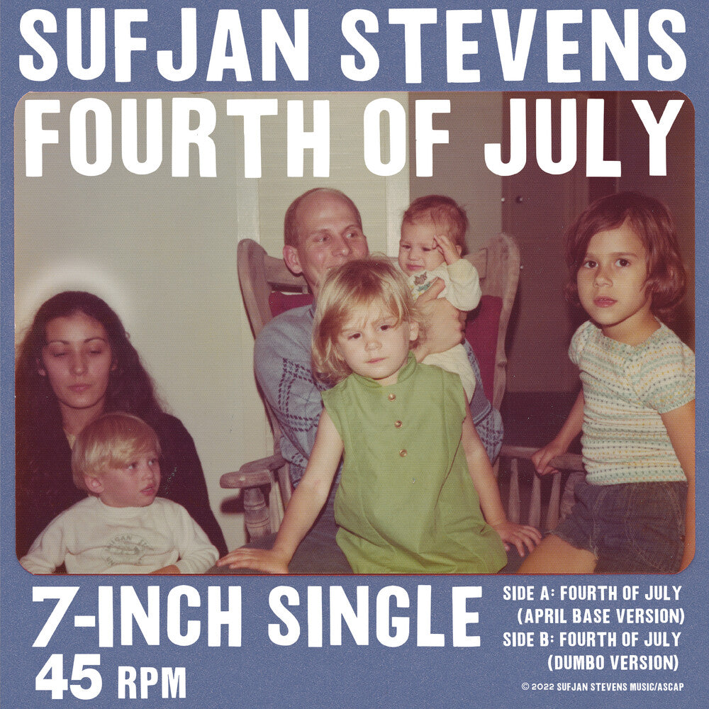 the album cover for Sufjan Stevens - Fourth of July [Limited Edition Opaque Red Vinyl 7in]