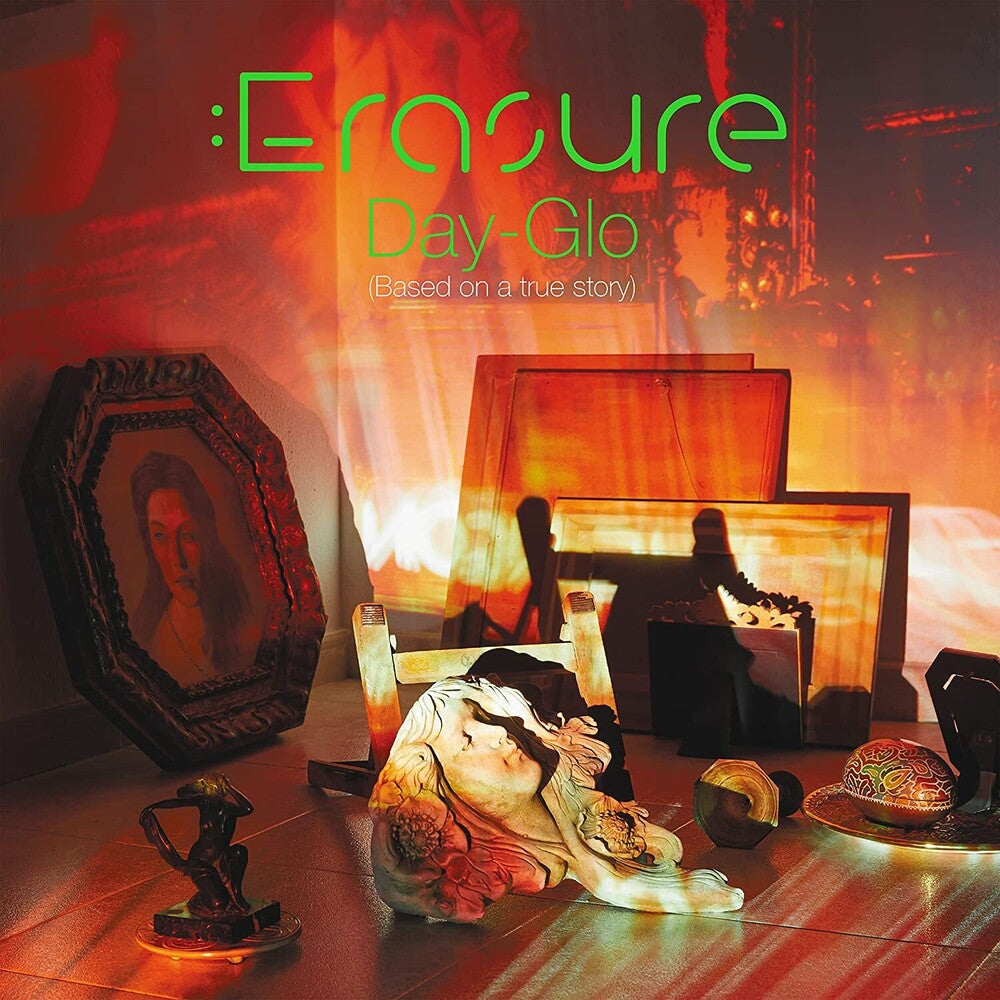 the album cover for Erasure - Day-Glo (Based On A True Story) [Limited Edition Fluorescent Green LP]