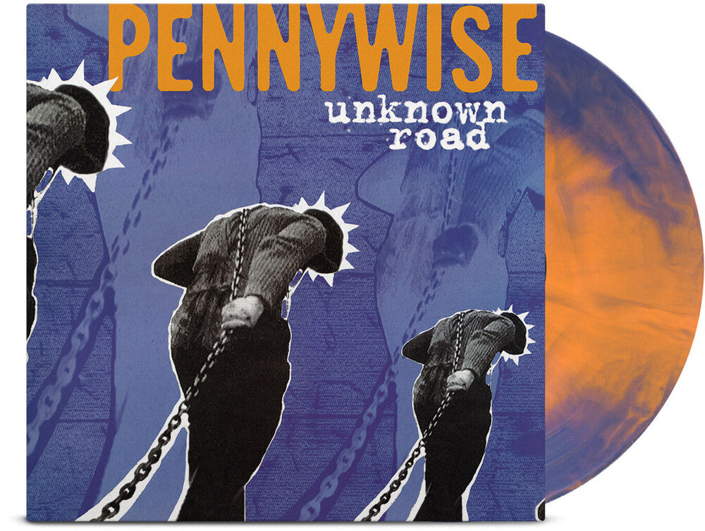 the album cover for Pennywise - Unknown Road: 30th Anniversary [Orange & Blue Galaxy LP]