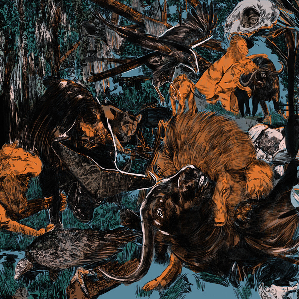 the album cover for Titus Andronicus - The Will to Live [Indie Exclusive Limited Edition Silver & Black LP]