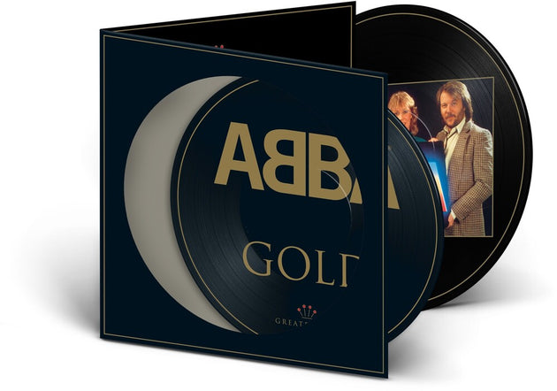 the album cover for ABBA - Gold - Greatest Hits [Limited Edition Picture Disc 2 LP]