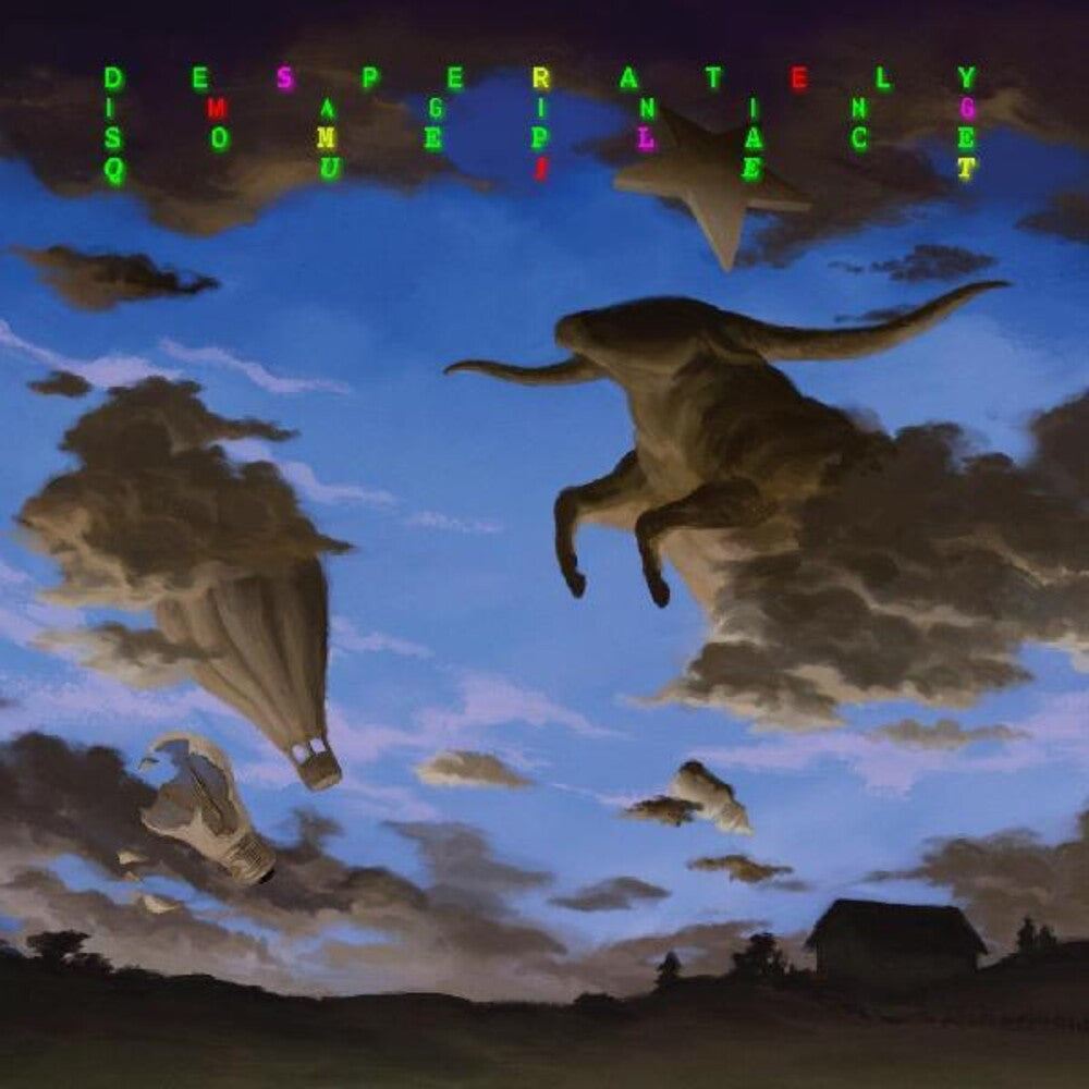 the album cover for DISQ - Desperately Imagining Someplace Quiet [Indie Exclusive Limited Edition Half Green / Half Blue LP]