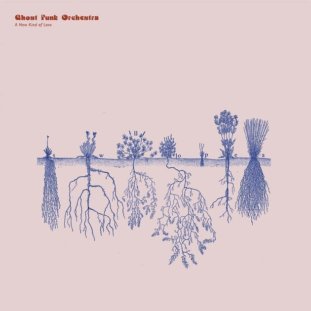the album cover for Ghost Funk Orchestra - New Kind Of Love - Transparent Red [Clear Vinyl] (Red)