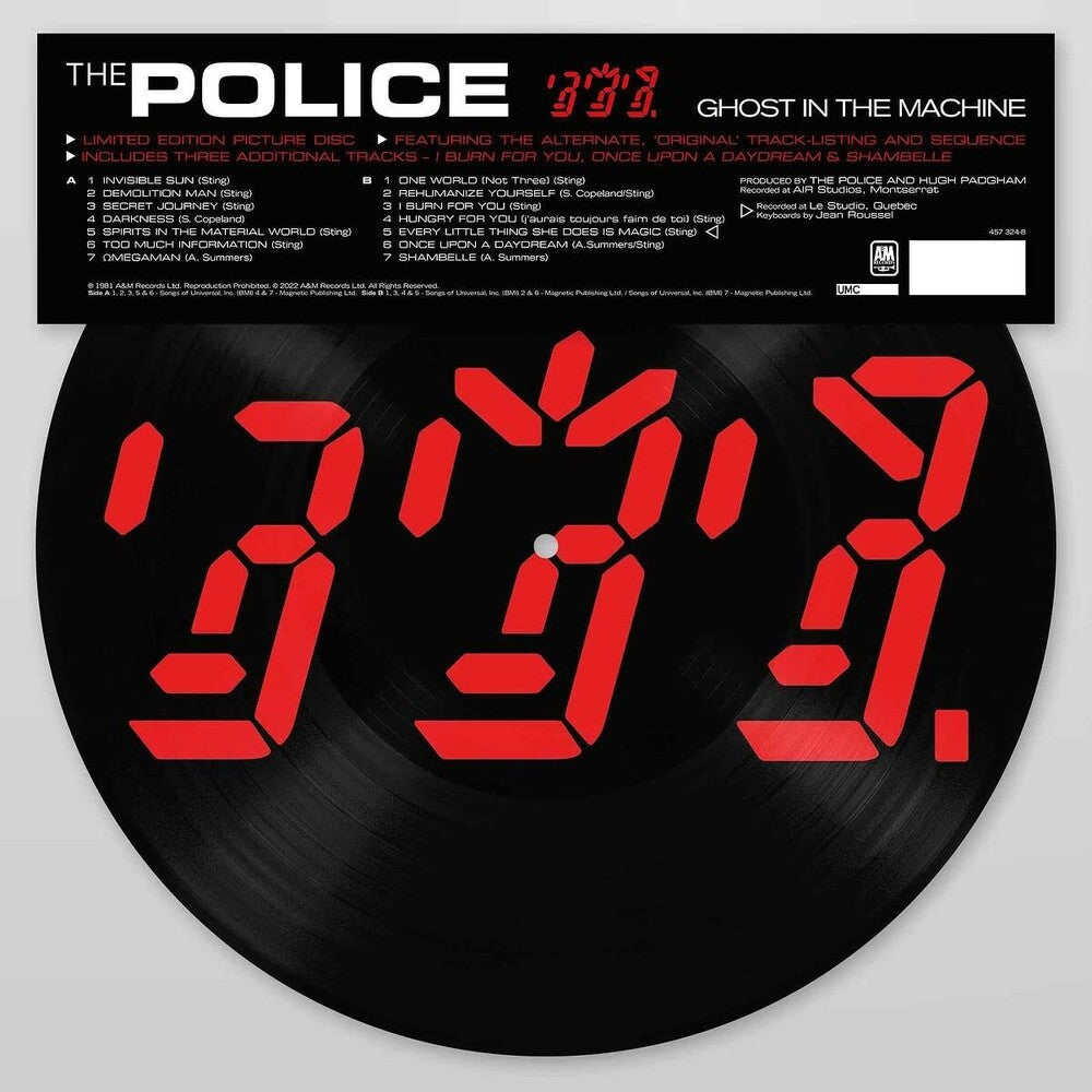 the album cover for The Police - Ghost In The Machine [Limited Edition Picture Disc LP]